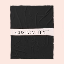 Lichtroze Blush Stripe & Elegante Bewerkbare Tekst Fleece Deken