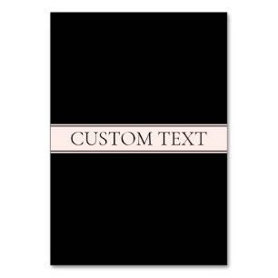 Lichtroze Blush Stripe & Elegante Bewerkbare Tekst Kaart