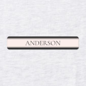 Lichtroze Blush Stripe & Elegante Bewerkbare Tekst Labels (Design 2)