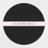 Lichtroze Blush Stripe & Elegante Bewerkbare Tekst Labels (Design 1)