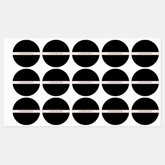 Lichtroze Blush Stripe & Elegante Bewerkbare Tekst Labels (Vel)