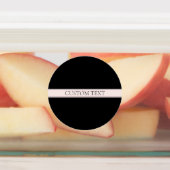 Lichtroze Blush Stripe & Elegante Bewerkbare Tekst Labels (Aangebracht)