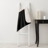 Lichtroze Blush Stripe & Elegante Bewerkbare Tekst Sherpa Deken (In situ)