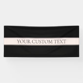 Lichtroze Blush Stripe & Elegante Bewerkbare Tekst Spandoek (Horizontaal)