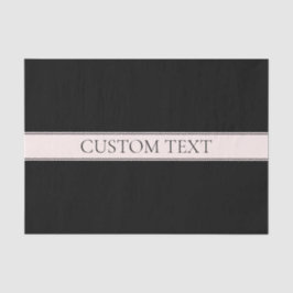 Lichtroze Blush Stripe & Elegante Bewerkbare Tekst Tissuepapier