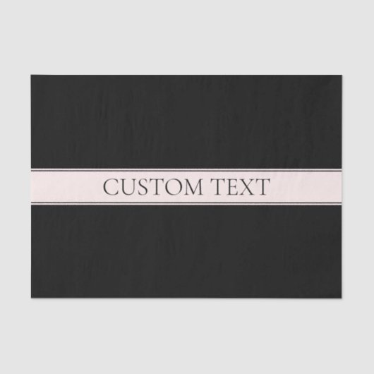 Lichtroze Blush Stripe & Elegante Bewerkbare Tekst Tissuepapier (Voorkant)