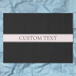 Lichtroze Blush Stripe & Elegante Bewerkbare Tekst Tissuepapier