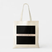 Lichtroze Blush Stripe & Elegante Bewerkbare Tekst Tote Bag (Achterkant)