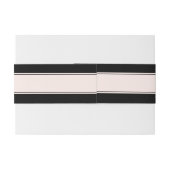 Lichtroze Blush Stripe & Elegante Bewerkbare Tekst Uitnodigingen Wikkel (Achterkant Voorbeeld)
