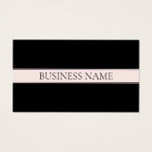 Lichtroze Blush Stripe & Elegante Bewerkbare Tekst Visitekaartje (Voorkant)