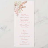 Lichtroze boho Menu Sjabloon (Voorkant)