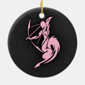 Lichtroze Boogschutter Keramisch Ornament (Achterkant)