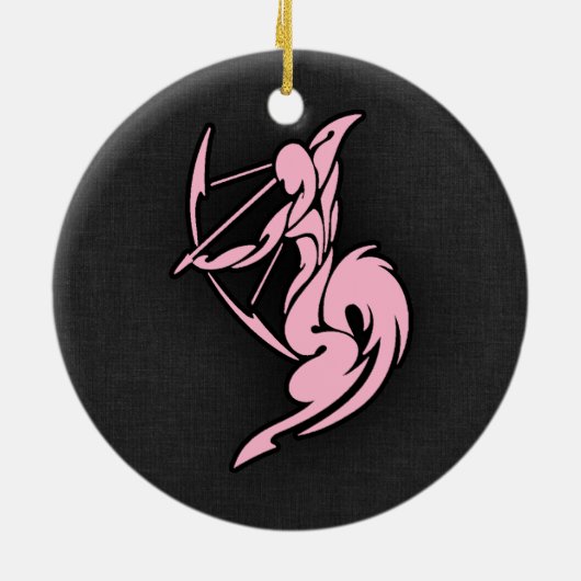 Lichtroze Boogschutter Keramisch Ornament (Achterkant)