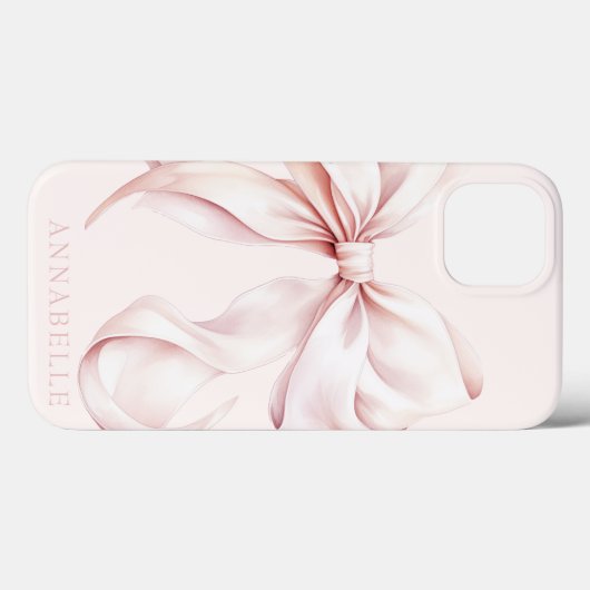 Lichtroze Bow iPhone / iPad hoesje (Achterkant (horizontaal))