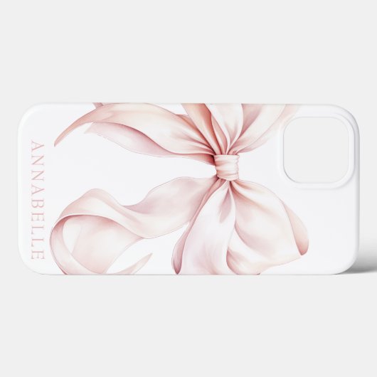 Lichtroze Bow iPhone / iPad hoesje (Achterkant (horizontaal))