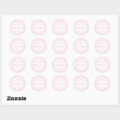Lichtroze Bruiloft Feest Bedankt Favor Sticker (Vel)
