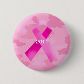 Lichtroze Camouflage Roze Lint Datum Button (Voorkant)