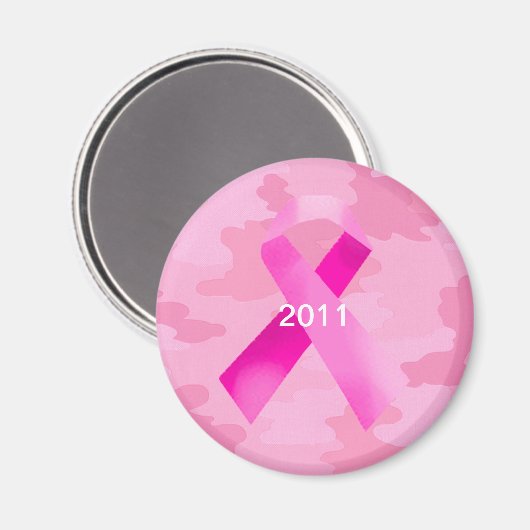 Lichtroze Camouflage Roze Lint Datum Magnet (Voorkant / Achterkant)