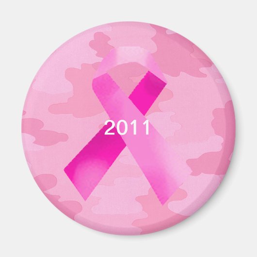 Lichtroze Camouflage Roze Lint Datum Magnet (Voorkant)