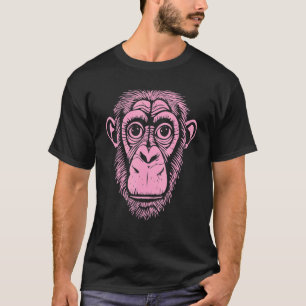 Lichtroze chimpansee Ape not Monkey Cute Chimp T-shirt