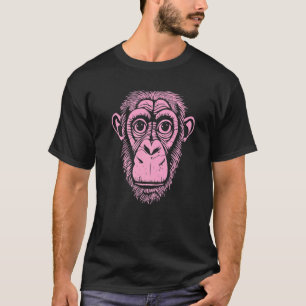 Lichtroze chimpansee Ape not Monkey Cute Chimp T-shirt