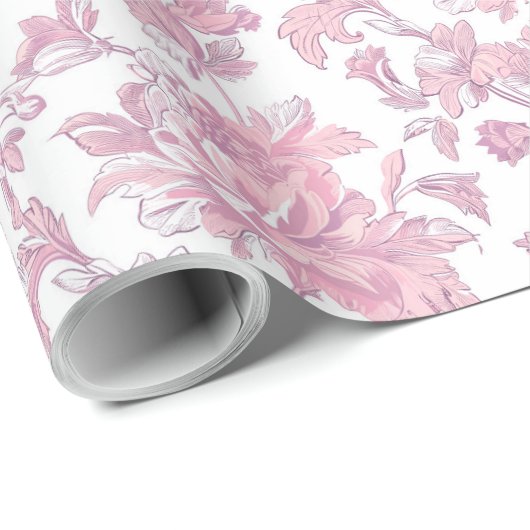 Lichtroze Chinoiserie Decoupage Cadeaupapier (Rol Hoek)