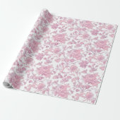 Lichtroze Chinoiserie Decoupage Cadeaupapier (Uitgerold)