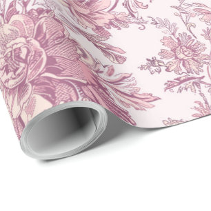 Lichtroze Chinoiserie Decoupage Cadeaupapier