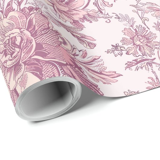Lichtroze Chinoiserie Decoupage Cadeaupapier (Rol Hoek)