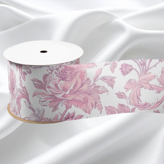 Lichtroze Chinoiserie Decoupage Satijnen Lint