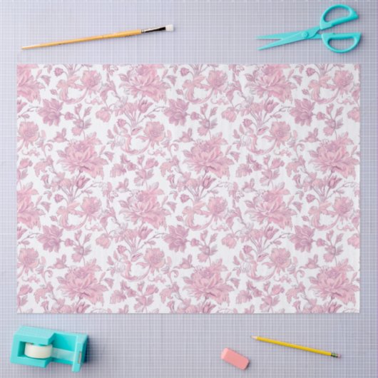 Lichtroze Chinoiserie Decoupage Tissuepapier (Craft)