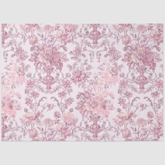 Lichtroze Chinoiserie Decoupage Tissuepapier (Voorkant)