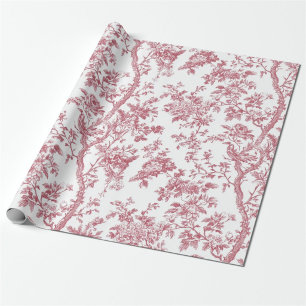 Lichtroze Chinoiserie Wing Toile Tuinfeest Verpakk Cadeaupapier