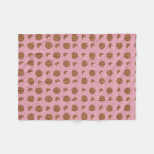 Lichtroze chocolade chip koekjes beten fleece deken (Voorkant (Horizontaal))