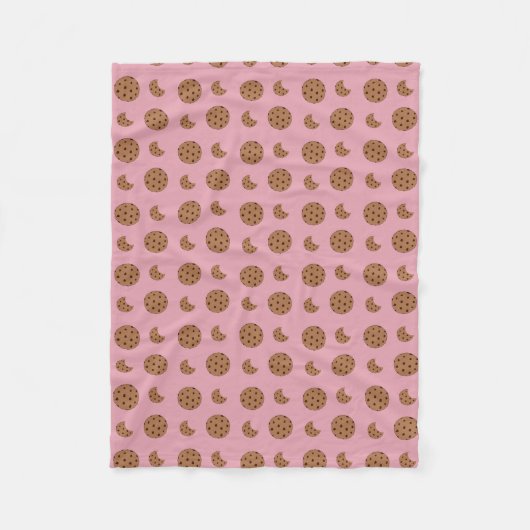 Lichtroze chocolade chip koekjes beten fleece deken (Voorkant)