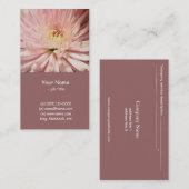 lichtroze chrysanthemabloem visitekaartje (Voorkant / Achterkant)
