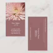 lichtroze chrysanthemabloem visitekaartje (Voorkant / Achterkant)