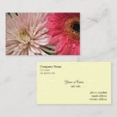 lichtroze chrysanthemabloem visitekaartje (Voorkant / Achterkant)