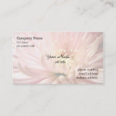 lichtroze chrysanthemabloem visitekaartje (Achterkant)