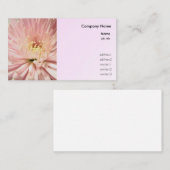 lichtroze chrysanthemabloem visitekaartje (Voorkant / Achterkant)