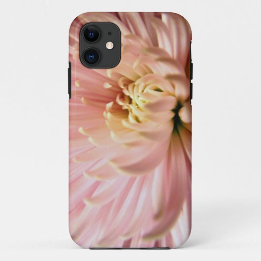 lichtroze chrysanthemum bloem Case-Mate iPhone case (Achterkant)
