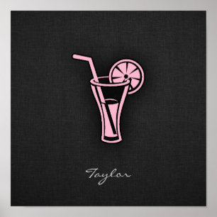 Lichtroze cocktail poster