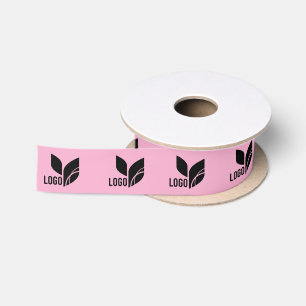 Lichtroze Custom Business Logo Satijnen Lint