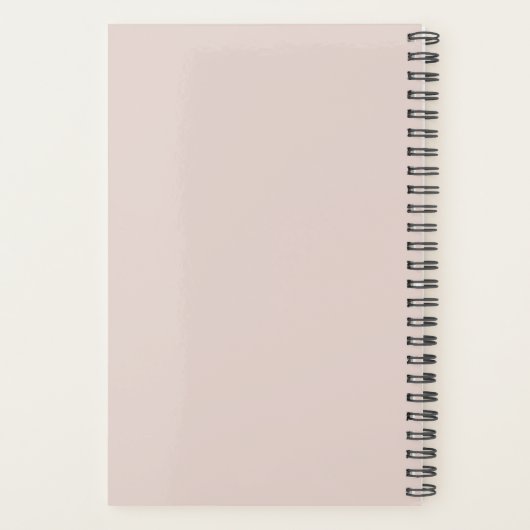 Lichtroze Custom Monogram 2025 Planner (Achterkant)