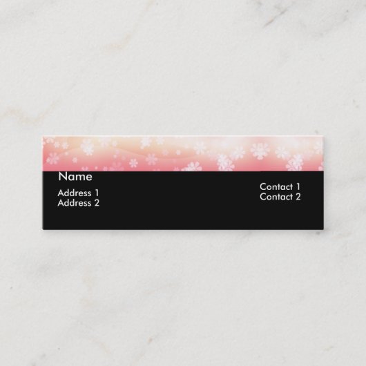 Lichtroze Daisy Flower Topper Profile-kaarten Mini Visitekaartje (Voorkant)