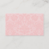 Lichtroze  Damask Visitekaartje (Achterkant)