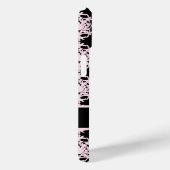 Lichtroze Damast op Zwart Case-Mate iPhone Case (Achterkant / Rechts)