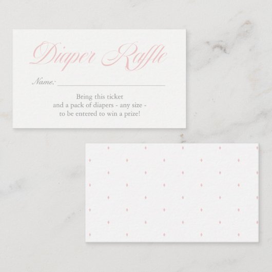 Lichtroze diamanten diaperte Kaart (Voorkant / Achterkant)