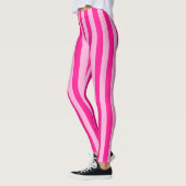 Lichtroze & Dieproze Strepen Leggings (Links)