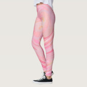 Lichtroze Donkerroze & Gouden Glitter Swirl Patroo Leggings (Links)